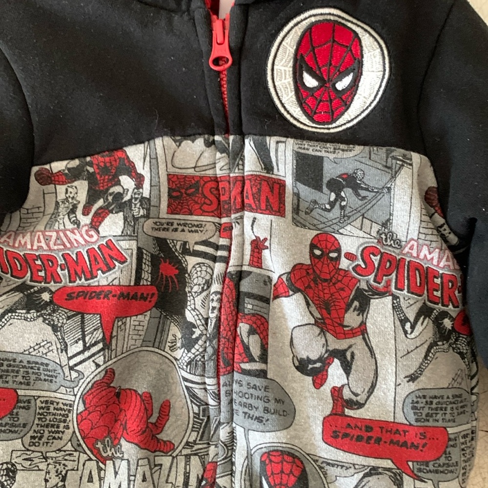 Toddler fleece lined Spider-Man jacket